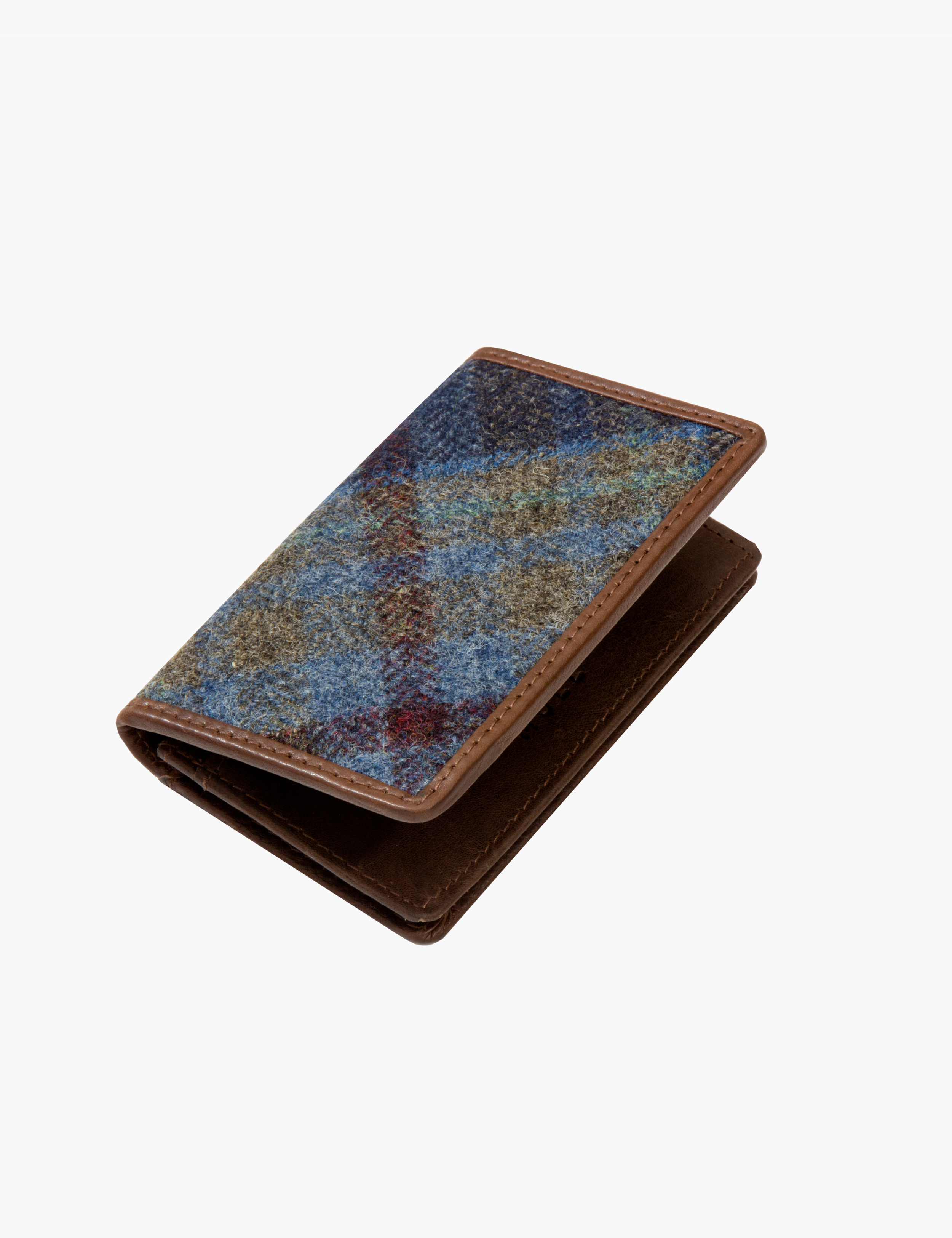 Tweed & Leather Credit Card Holder