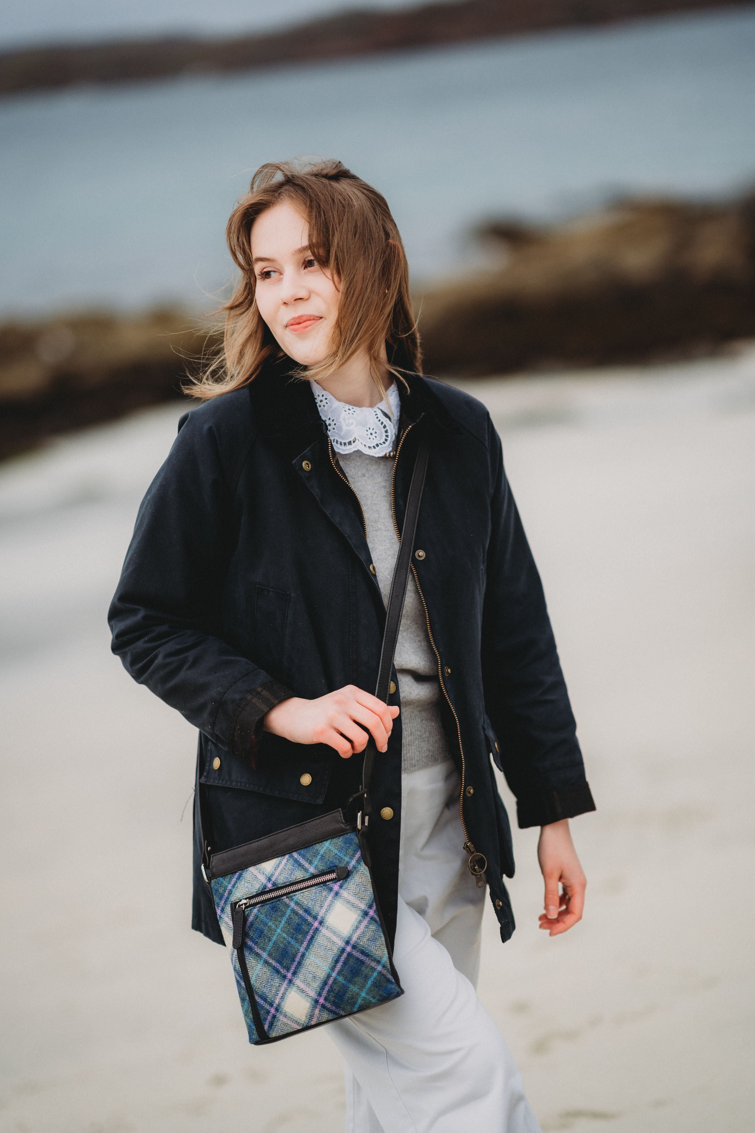 Tweed & Leather Ceitidh Square Bag