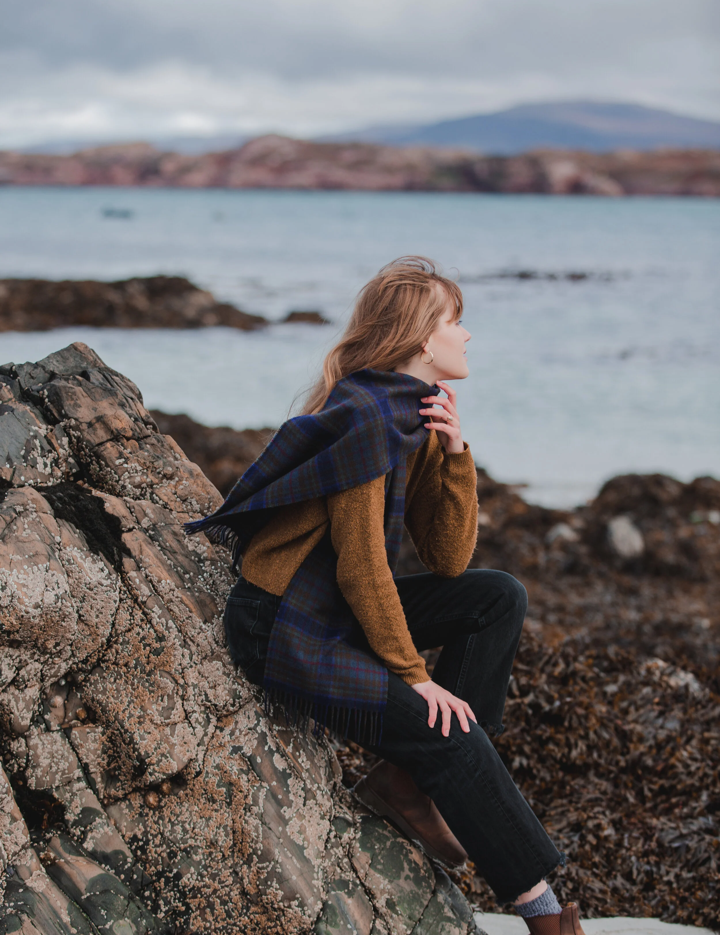 Unisex Lambswool Tartan Scarf