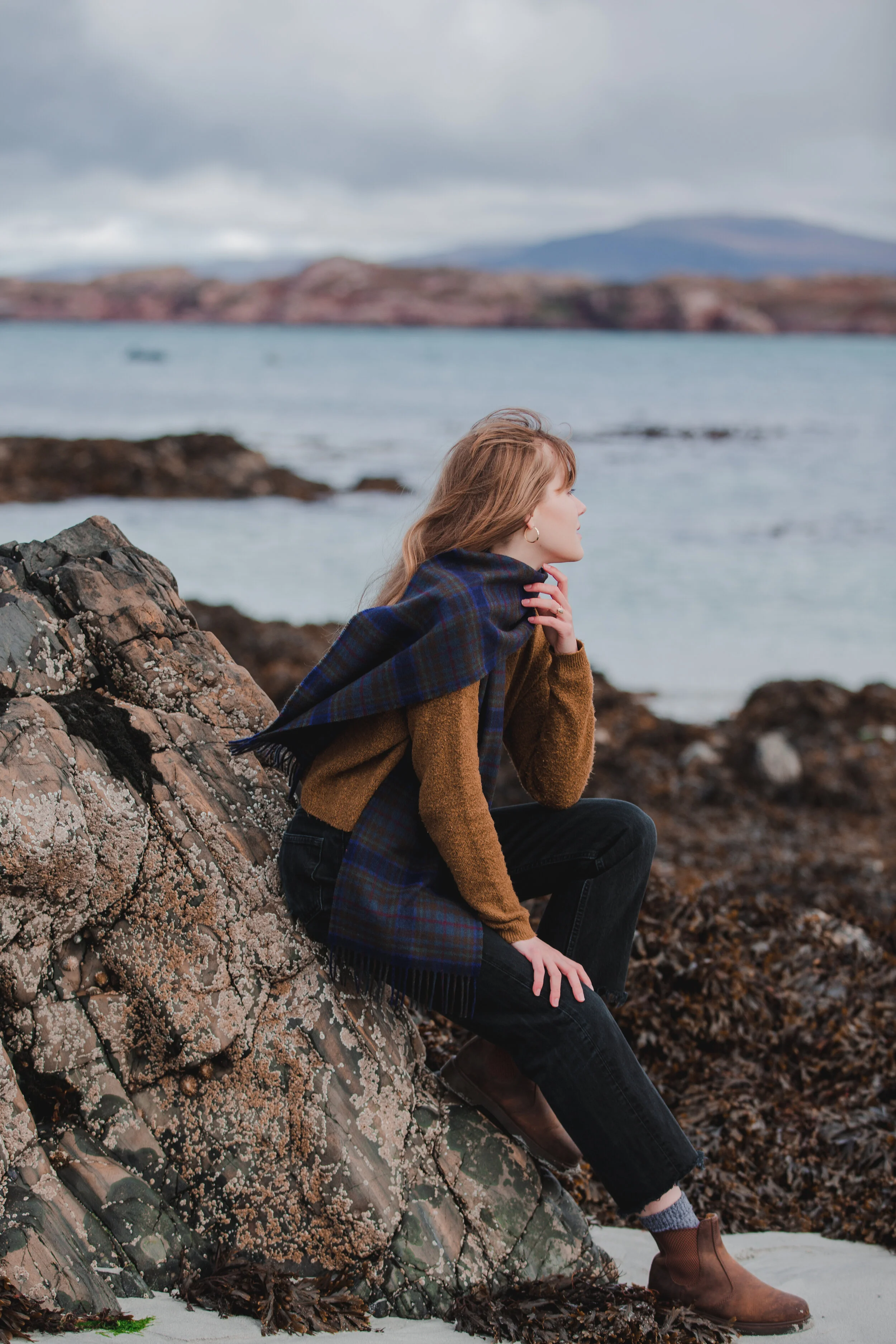 Unisex Lambswool Tartan Scarf