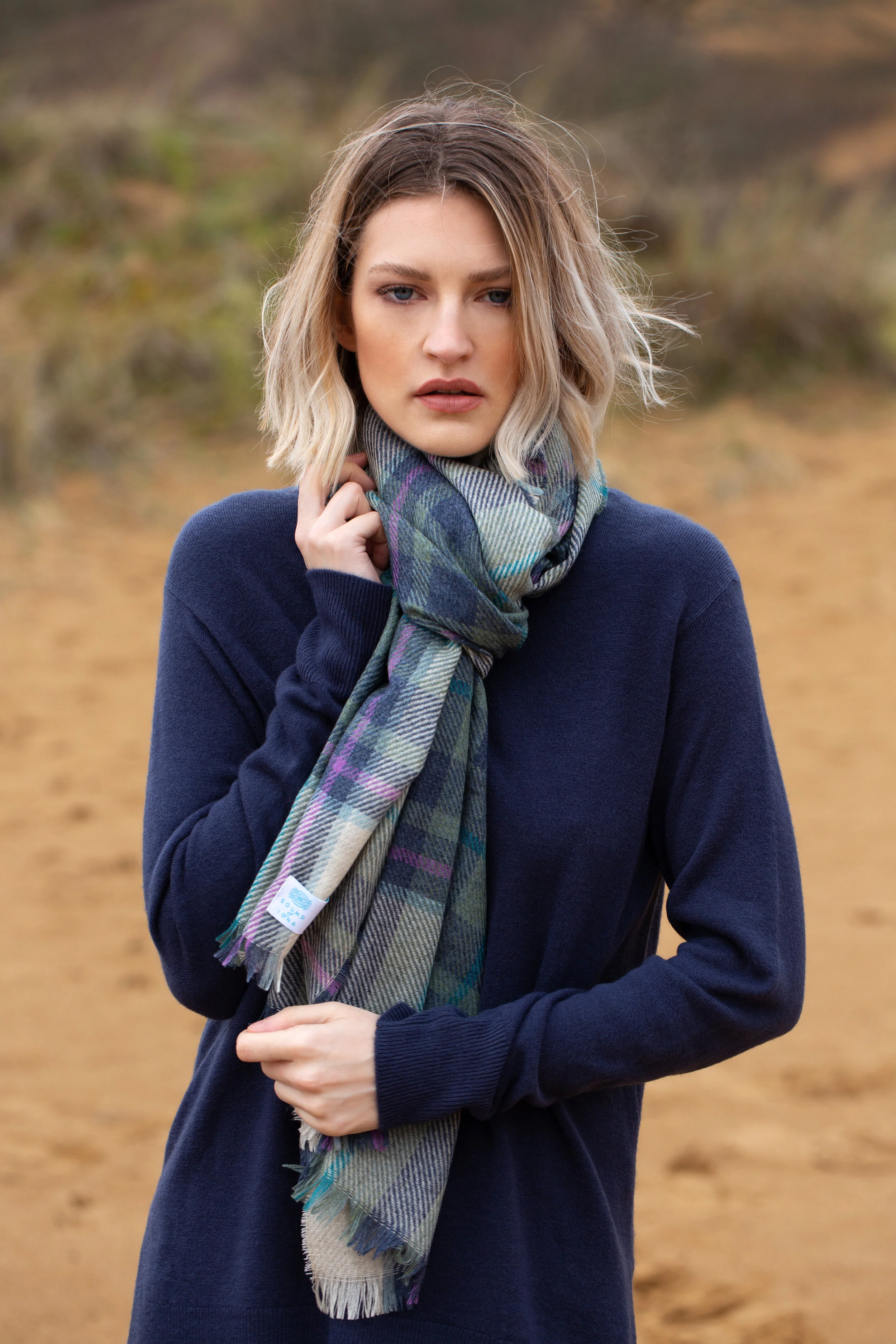 Lambswool & Cashmere Eilean Tartan Scarf