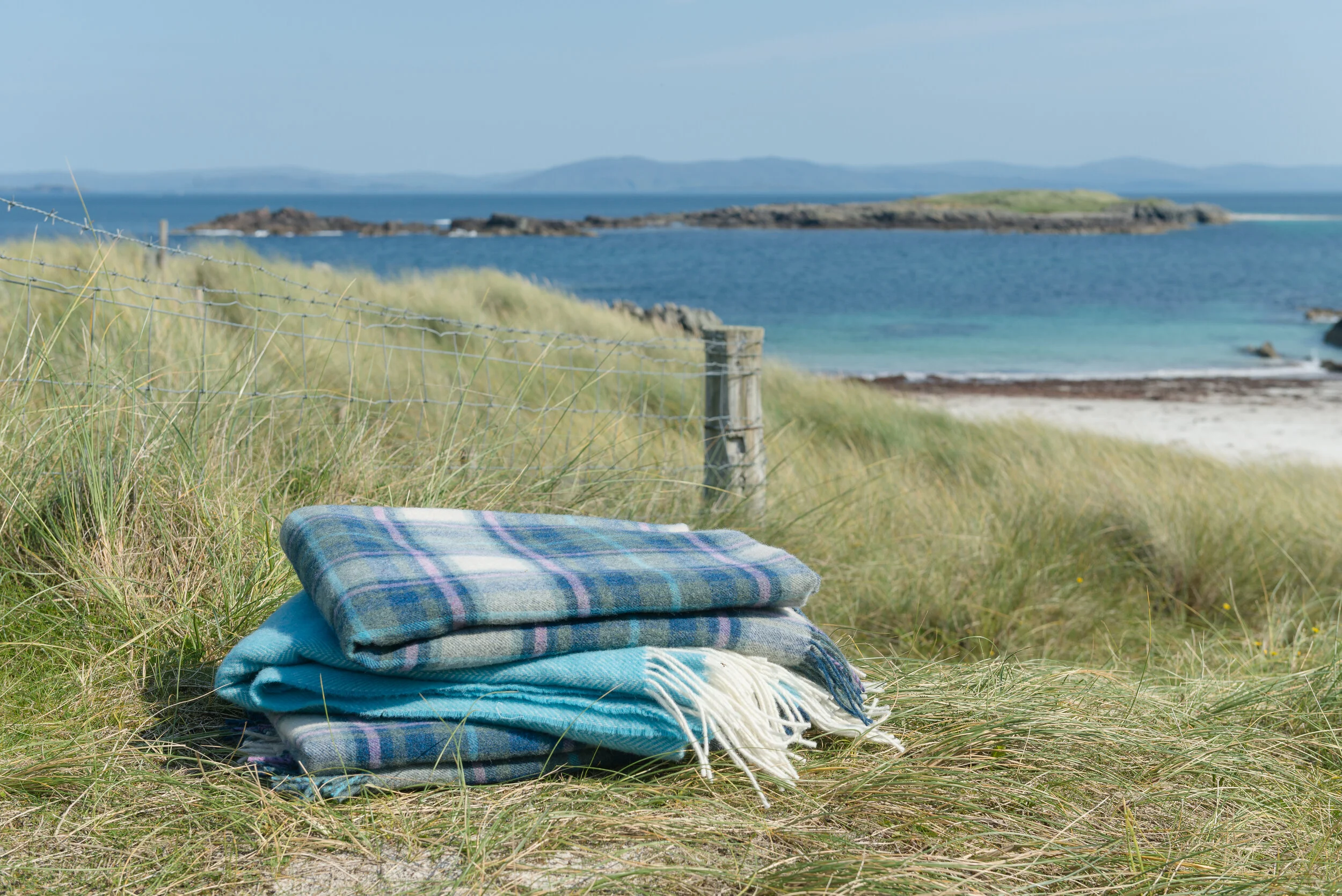 Shetland Wool Seaspray Throw