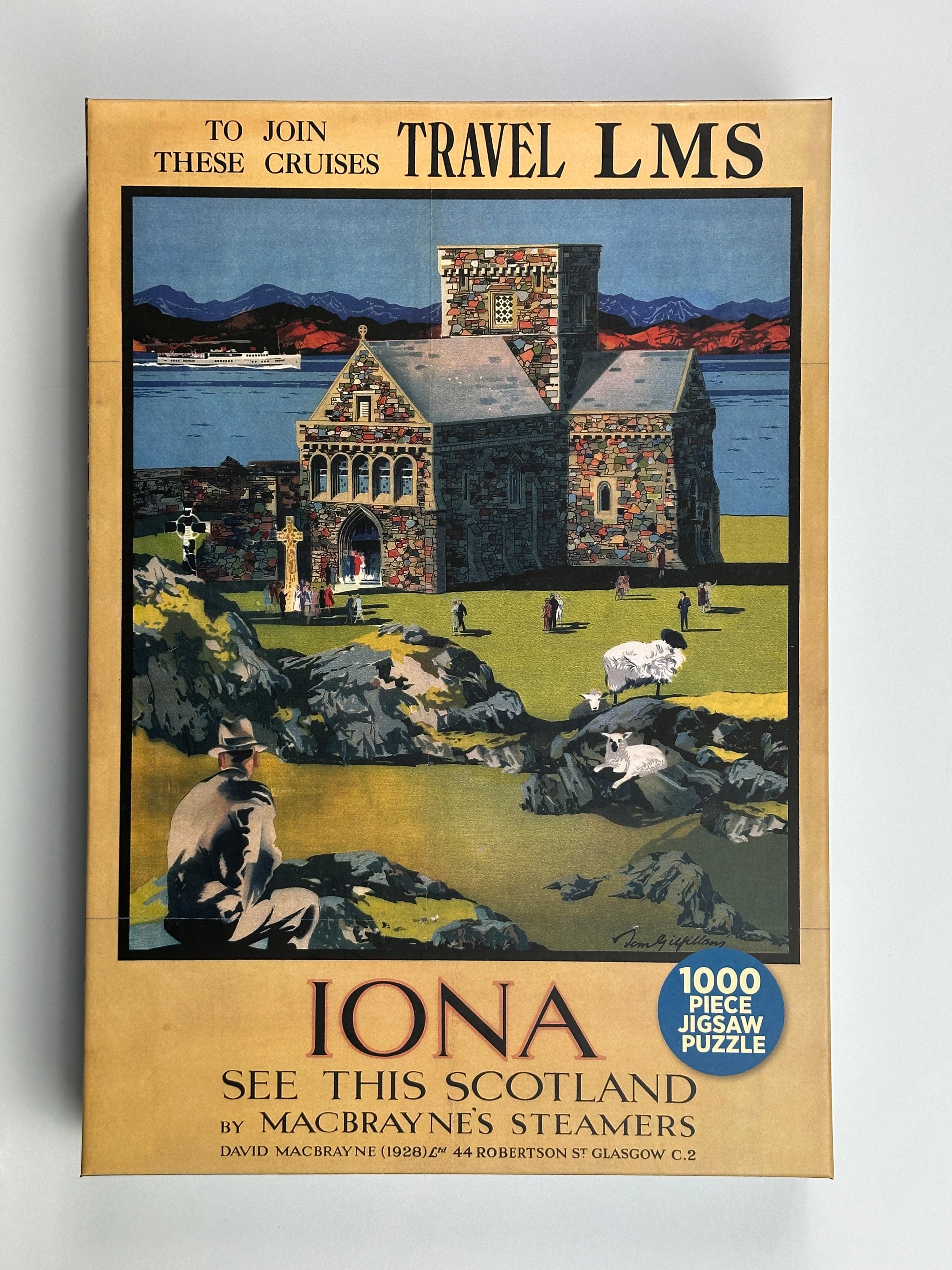 Iona Abbey Vintage Travel Poster Jigsaw